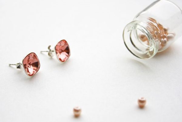 Square Earrings – Blooming Dahlia