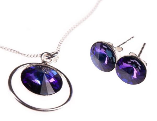 Royal Set Earrings & Necklace – Secret Purple