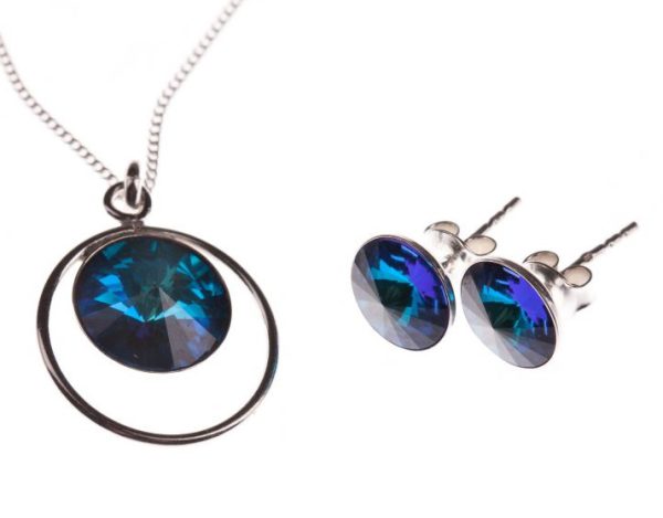 Royal Set Earrings & Necklace – Ocean Blue