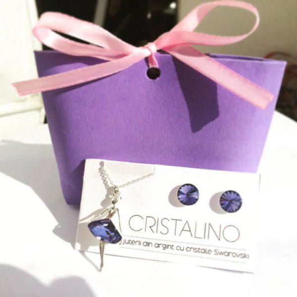 Ballerina Set – Necklace & Earrings – Purple