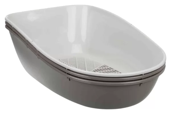 Berto Top Cat Litter Tray - Taupe/Light Taupe - Image 2