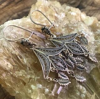 Leaves Motif Silver Earrings