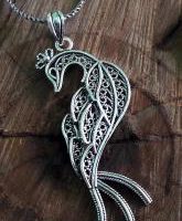Peacock Silver Necklace