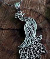 Peacock Model Silver Necklace