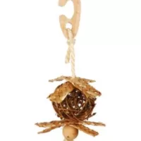 Wicker Ball w/Sisal Rope