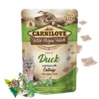 Carnilove Cat Pouch w/Duck & Catnip- 24x85g